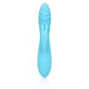 Ribbed Ultra Soft Silicone Rabbit Vibrator - Glacial Blue