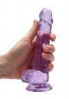 7 / 18 cm Realistic Dildo With Balls - Purple