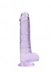 8 / 20 cm Realistic Dildo With Balls - Purple