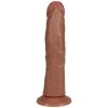 Vibrating and Rotating Regular Curved Cock - 8 / 20,5 cm - Tan