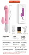 Wibrator-Silicone Vibrator USB 7 Function and Thrusting Function / Heating, pink