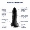 Satisfyer Plug Vibrator Rotation Plug 1 Connect App (Black) - wibrujący korek analny (czarny)