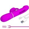 PRETTY LOVE - Kampas Rabbit 3 in 1, multifunction vibrator with tongue violet