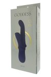 Dream Toys Goddess Collection Iris Duo Vibrator With Sliding Bead - wibrator króliczek (niebieski)