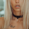 Kinky Diva obróżka 1-Strap Collar Black/Rose Gold