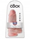 King Cock dildo analne - Chubby sztuczny penis (cielisty)
