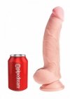 King Cock dildo - Plus 8'' Triple Density Cock with Balls sztuczny penis (cielisty)