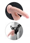 King Cock dildo - 7 Cock Swinging Balls sztuczny penis (cielisty)