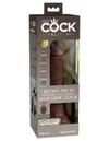 King Cock Elite 7 Dual Density Vibrating Silicone Cock w/ Remote - wibrator (brązowy)