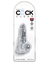 King Cock Transparentne Dildo Clear 4 Cock with Balls Clear - dildo (przezroczysty)