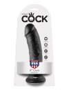 King Cock duże czarne dildo - 8'' Cock sztuczny penis (czarny)