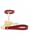 Taboom O-Ring Collar and Chain Leash Red - obroża ze smyczą (czerwony)