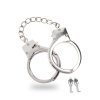 Taboom Silver Plated BDSM Handcuffs - metalowe kajdanki (srebrne)