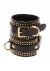 Taboom kajdanki na nadgarstki Vogue Studded Wrist Cuffs Set - wiązanie (czarny)