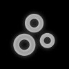 NS Novelties 3Pc Bubble Rings White - zestaw pierścieni na penisa (biały)