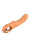 Dream Toys Glam Flexible Ribbed Vibe - wibrator klasyczny (pomarańczowy)