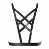 Bijoux Indiscrets MAZE Net Cleavage Harness - skóropodobna uprząż BDSM na klatkę piersiową (czarny