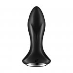 Satisfyer Plug Vibrator Rotation Plug 1 Connect App (Black) - wibrujący korek analny (czarny)