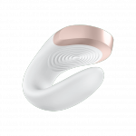 Satisfyer Double Love - wibrator z aplikacją dla par (biały)