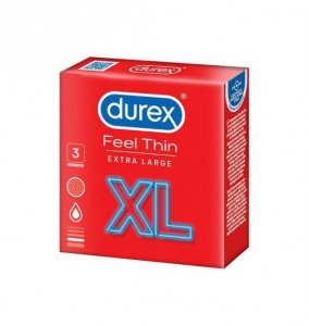 Durex Feel Thin XL - Prezerwatywy powiększone rozmiar XL (1op./3szt.)