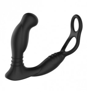 Nexus Simul8 Vibrating Dual Motor Anal Cock and Ball Toy - Masażer prostaty z pierścieniem (czarny)