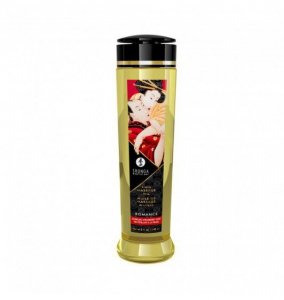 Shunga Erotic Massage Oil Romance / Sparkling Strawberry Wine 240ml - olejek do masażu (o zapachu truskawkowego wina musującego)