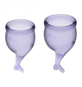 Satisfyer Feel Secure Menstrual Cup Set - zestaw kubeczków menstruacyjnych 2 szt. (liliowy)