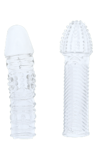 Dream Toys Menzstuff Penis Extender Pack Clear - zestaw nakładek na penisa (przezroczysty)
