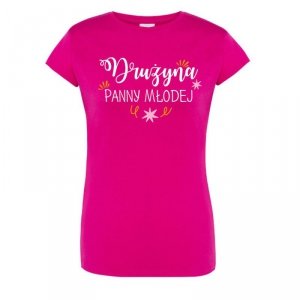 Różowa koszulka damska Drużyna Panny Mlodej L