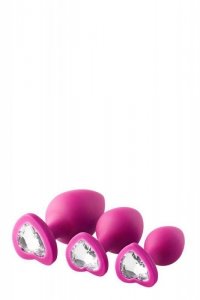 Dream Toys FLIRTS ANAL TRAINING KIT GEM STONE PINK - zestaw korków analnych (różowy)