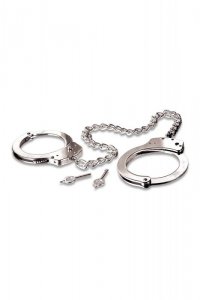 FETISH FANTASY SERIES METAL LEG CUFFS SILVER