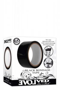 EVOLVED BLACK BONDAGE TAPE 20M - taśma do krępowania (czarny)
