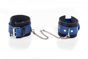 Kajdanki- Cuffs Crazy Horse Blue, Big