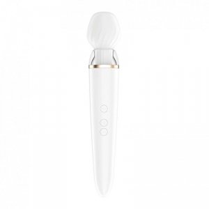 Satisfyer Double Wand-er - masażer z wymienną nasadką (biały)