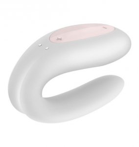 Satisfyer Double Joy White incl. Bluetooth and App – wibrator z aplikacją dla par (biały)