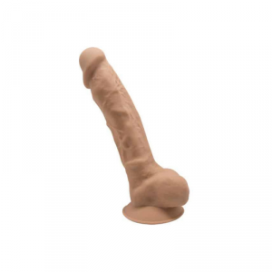 Silexd Silikonowe Dildo Model 1 18 cm Carmel - dildo (cielisty)