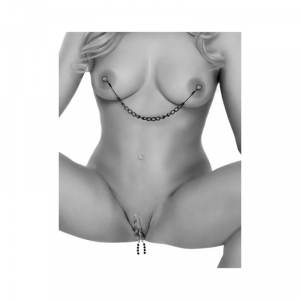Fetish Fantasy Biżuteria Series Limited Edition Nipple & Clit Jewelry Black  (czarny)