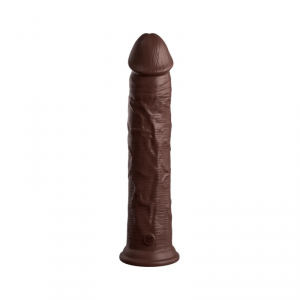 King Cock Dildo Elite 11Dual Density Silicone Cock Brown - dildo (brązowy)