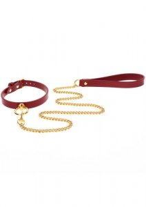 Taboom O-Ring Collar and Chain Leash Red - obroża ze smyczą (czerwony)