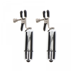 Taboom klamerki na sutki Nipple Play Adjustable Vibrating Clamps - zaciski na sutki (srebrny)