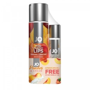System JO H2O Peachy Lips 120 ml & FREE H2O Vanilla Cream 30 ml - zestaw lubrykantów