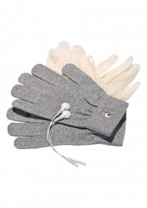 Mystim Magic Gloves - rękawiczki do elektrostymulacji przewodzące prąd (szary)