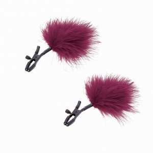 Sportsheets Sex & Mischief Enchanted Feather Nipple Clamps - klipsy na sutki (fioletowy)
