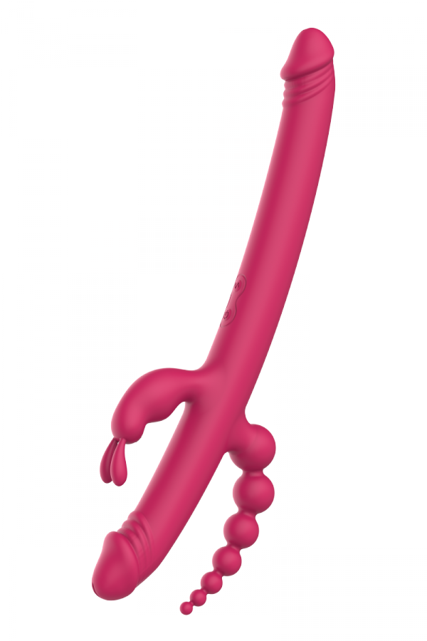 Dream Toys ESSENTIALS ANYWHERE PLEASURE VIBE PINK - podwójne dildo (różowy)