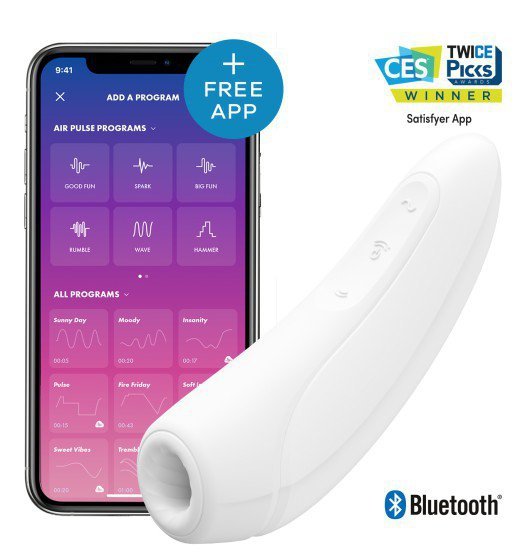 Satisfyer Curvy 1+ incl. Bluetooth and App - stymulator łechtaczki (biały)