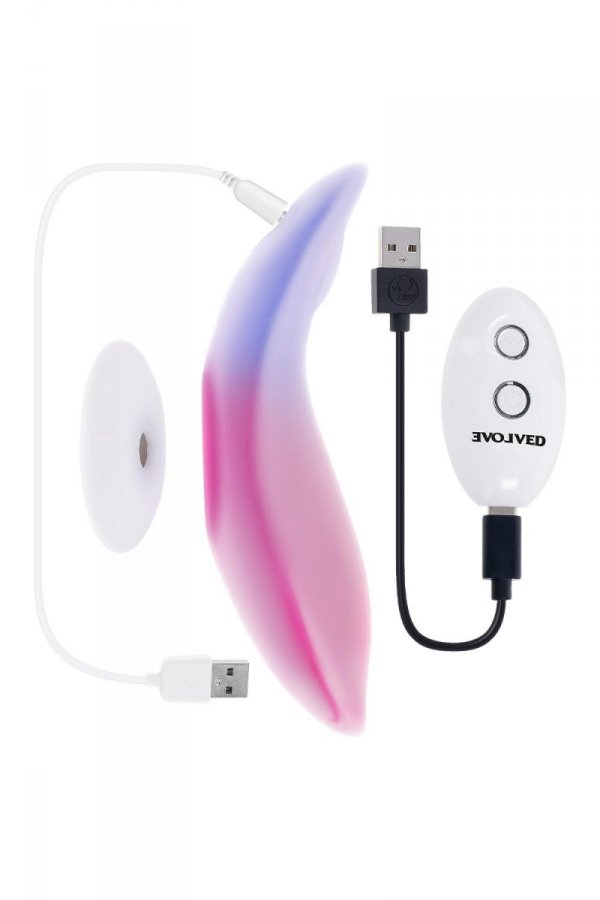 Evolved Paradise Panty - wibrator do bielizny (różowy/niebieski)