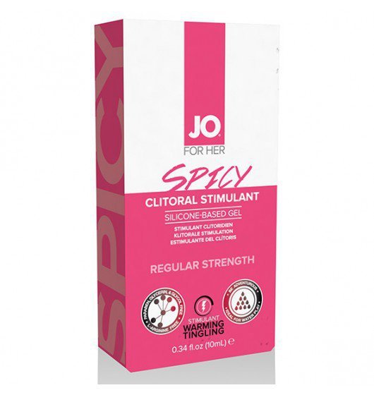 System JO For Her Clitoral Stimulant Warming Spicy 10 ml - żel do stymulacji łechtaczki na bazie silikonu