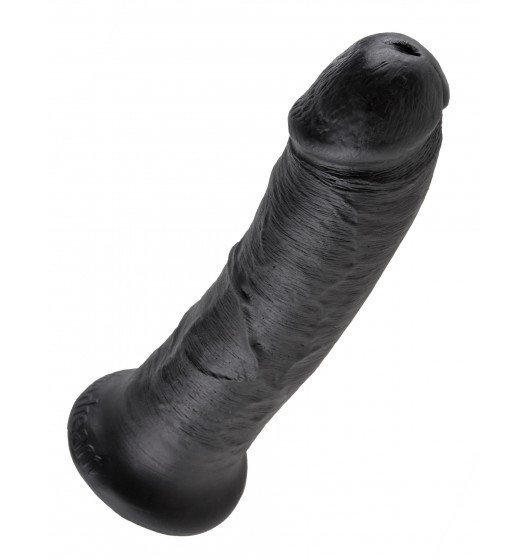 King Cock duże czarne dildo - 8'' Cock sztuczny penis (czarny)
