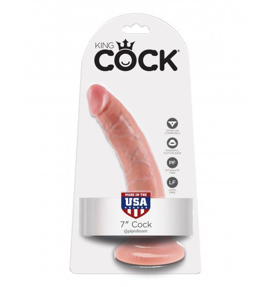 King Cock dildo - 7'' Cock sztuczny penis (cielisty)