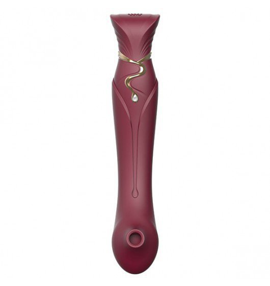 Zalo Legend Queen Set G-Spot Pulse Wave Vibrator - Wibrator Ekskluzywny (wiśniowy)